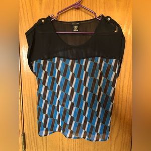 Timing women’s black color blocked blouse Medium